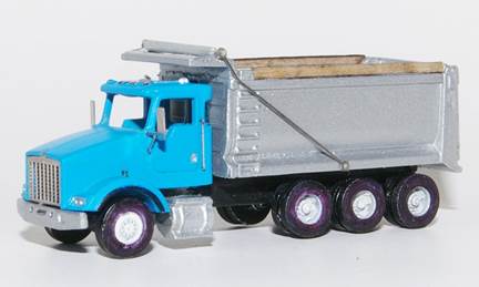 N scale Dump truck with trailer equipment vehicle 1:160 model railroad train 